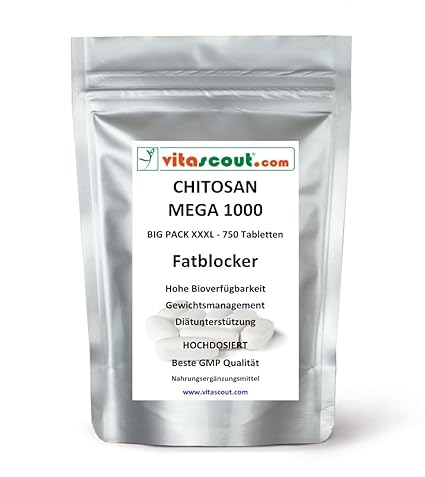 750 Tabletten CHITOSAN MEGA 1000! - SB*: Fatblocker Diät Carb Blocker Low Fat