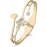 BONSNY Stainless Steel 18K Gold Silver Plated Ginkgo Leaf Cuff Bracelets Plant Bangles Lightweight for Women Friendship Party Jewelry Gifts Non Tarnish