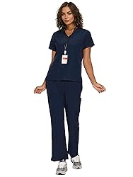 floralhue Scrubs for Women, V-Neck Scrubs Top