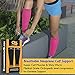 Top Calf Compression Sleeve Men Women, Perfect for Running, Training, Travel, Cycling, Hiking, Relieves Lower Leg Pain, Shin Splint, Best for Recovery (Pink, Medium, Calf Diameter 12