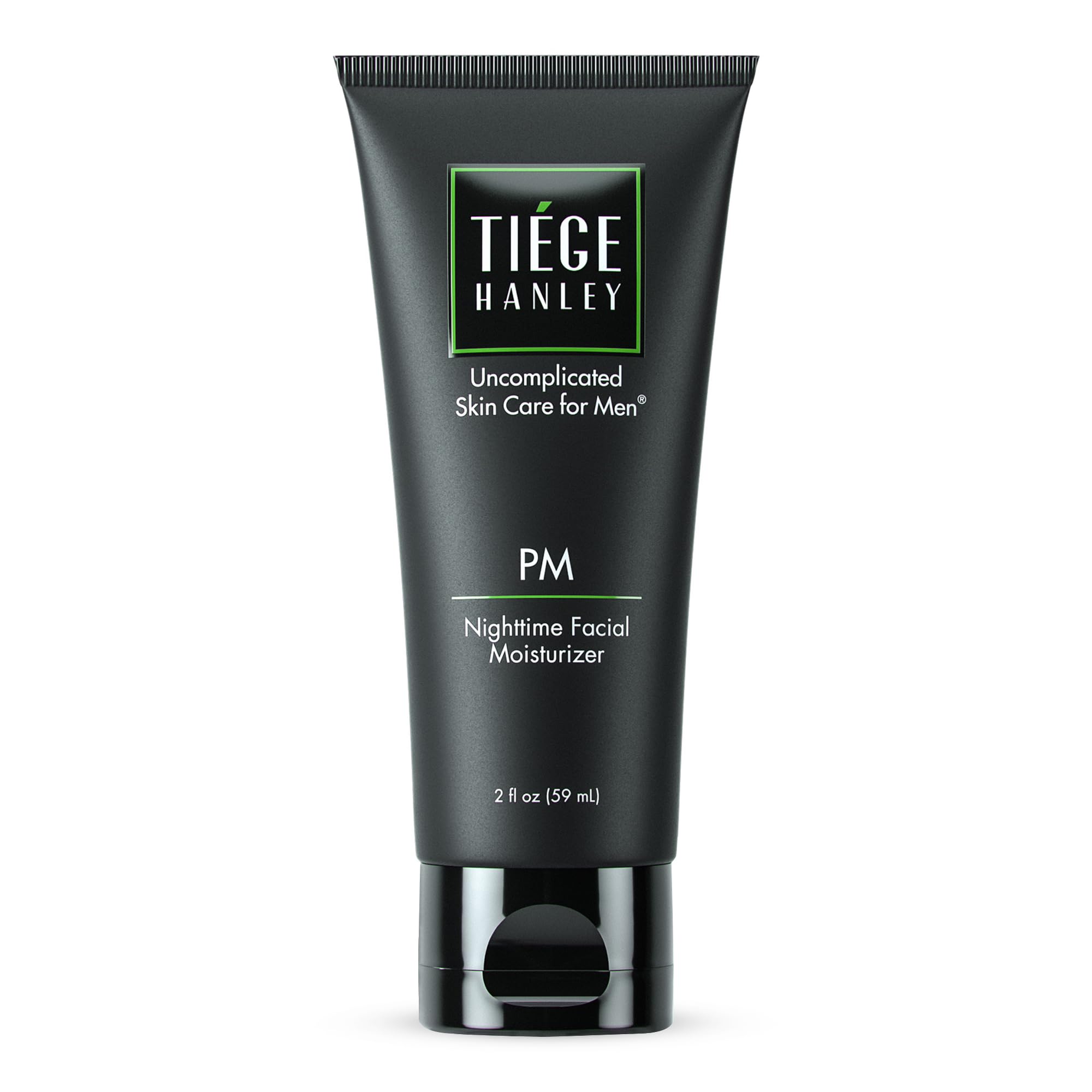 Tiege Hanley Bedtime Facial Moisturizer for Men (PM) | Restore & Replenish Skin While Sleeping | Face Night Lotion | Anti-Wrinkle & Dark Spot Remover | For Dry or Sensitive Skin | Unscented | 2 Ounces