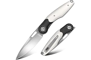 FINTISO Pocket Knife 3.5" Folding Knife Premium 14C28N Blade, Bicolour G10 Handle Design, Small EDC Knife for Camping, Hunting, Survival and Outdoor Activities