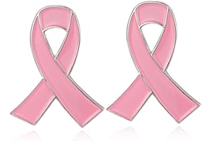 RHUNGIFT 2/20/50Pcs-Official Ribbon pins Breast Cancer Awareness Lapel Pin Pink Pins