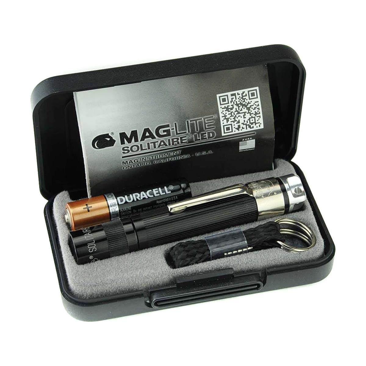 MagLite Solitaire Spectrum J3ASZ2 LED 1AAA Mini Torch Black (Warm White LED)