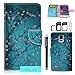 Note 4 Case, Galaxy Note 4 Wallet Case, U-Gem star Galaxy Note 4 PU Leather Wallet Stand Magnetic Cover Case for Samsung Galaxy Note 4,with SIM Card Adapter Kit+Screen Protector (Cherry Blossom)