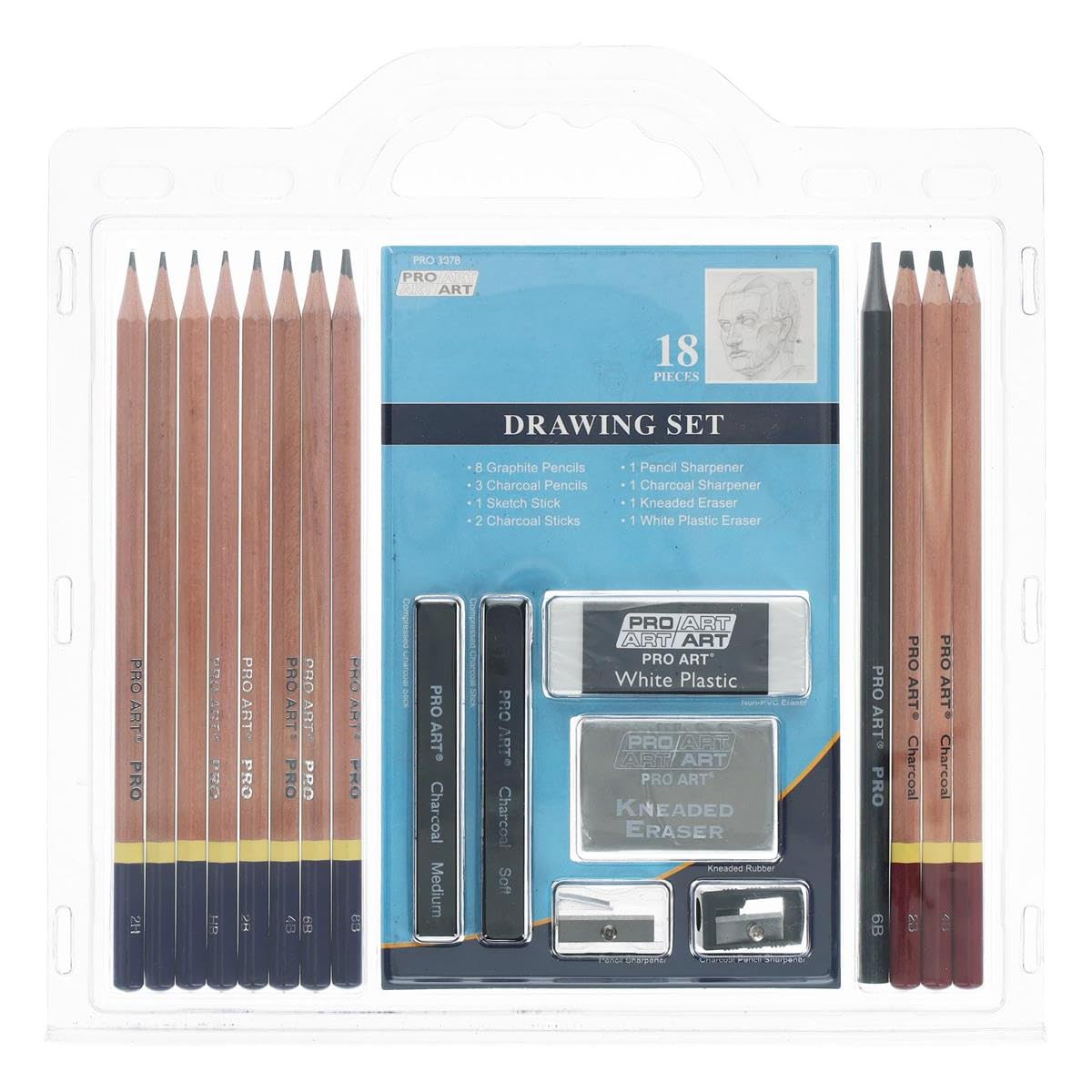 Pro Art 18-Piece Sketch/Draw Pencil Set