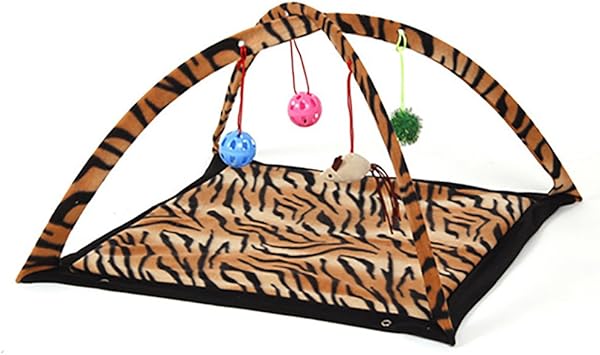 Amazon Com Cat Toy Pyrus Cat Play Mat Activity Pet Kitten Padded Bed Cat Play Center With Hanging Toy Balls And Mice For Cats Pet Supplies