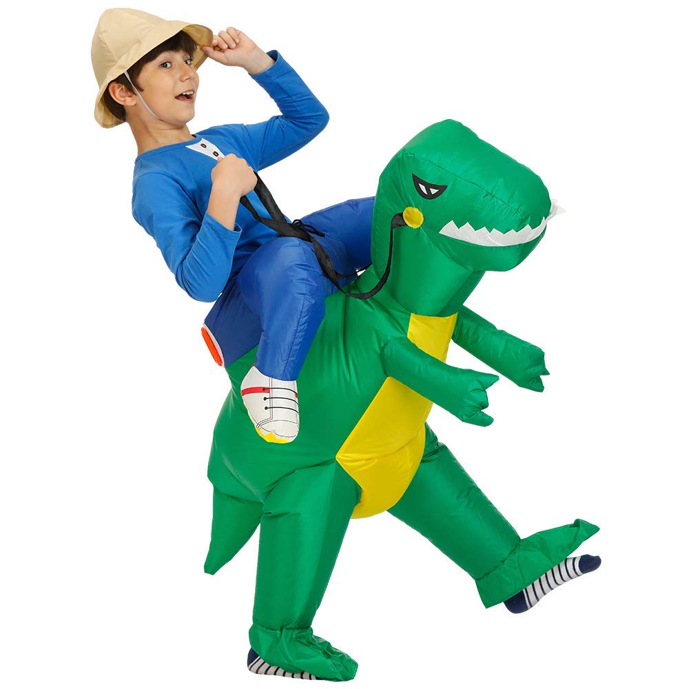 mini kitty Inflatable Dinosaur Costume for Adults & Kids - Fancy Funny Dinosaur Dress Up Ride On Costume Blow Up Suit for Halloween & Cosplay