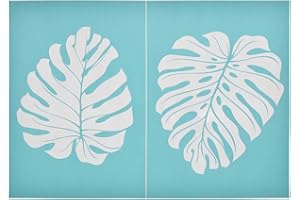 YeulionCraft Self-Adhesive Silk Screen Printing Stencil Mesh Transfers Plant Pattern Series for Decoration DIY T-Shirt Pillow Fabric Painting, Turtle Leaf