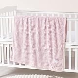 CREVENT 75cm x 100cm Cute Fluffy Baby Blanket Pink Giraffe view 2