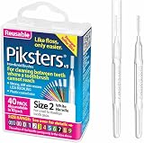 Piksters Interdental Brushes Size 2, 40 pk, Safe for Braces, Gum Soft