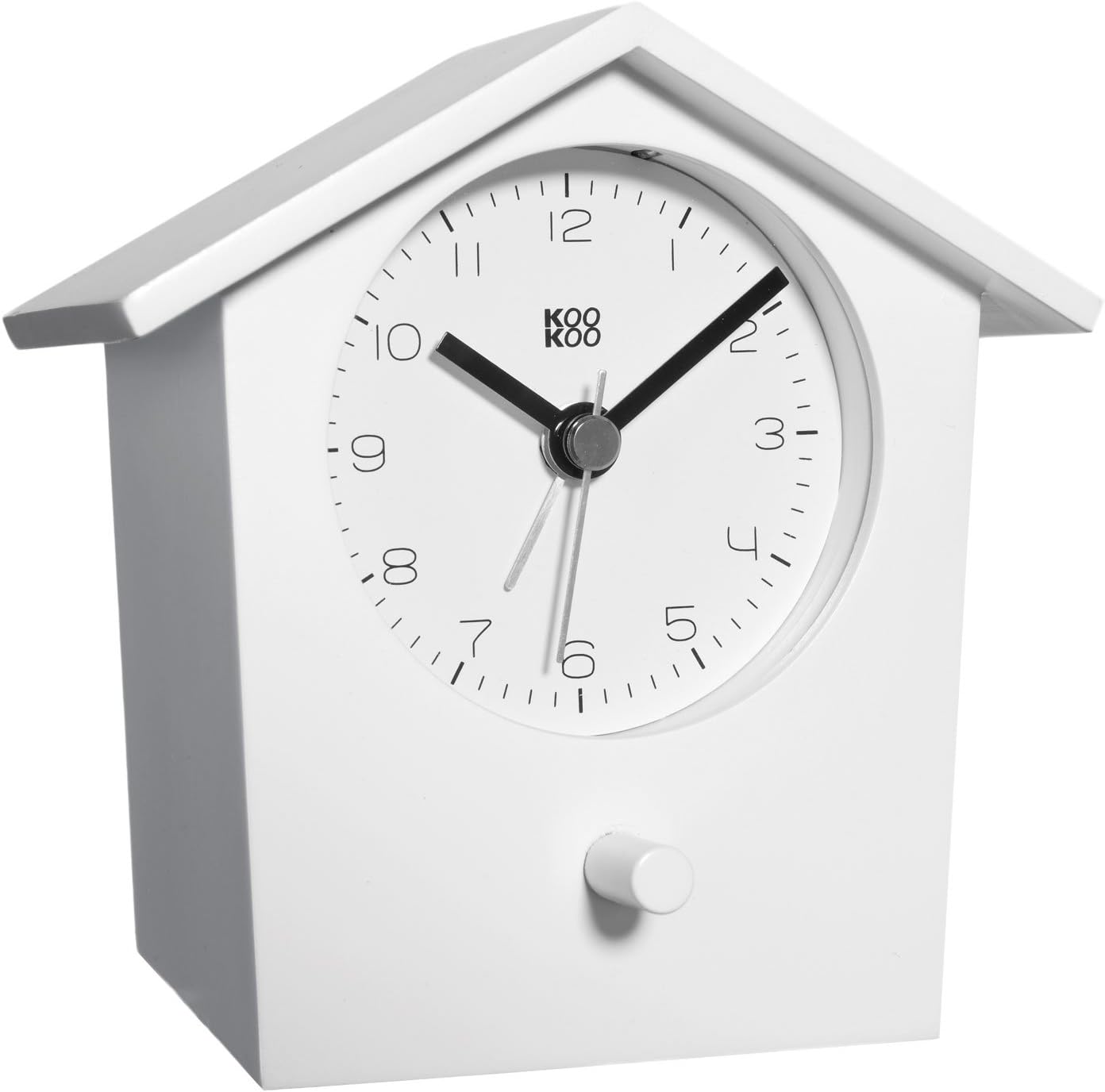 KOOKOO EarlyBird white, bird voice alarm clock with real bird voices and a three-tone gong