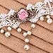 YAZILIND Jewelry White Lace Pink Rose Retro Metal Venetian Pearl Adjustable Collar Necklace for Women