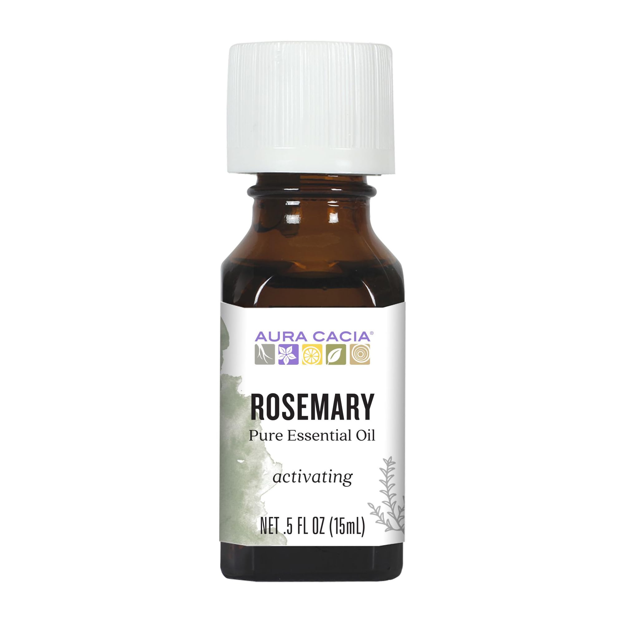 Aura Cacia Pure Essential Oil, Rosemary, 0.5 Fluid Ounce