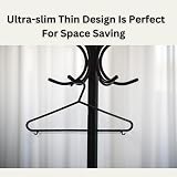 Straame Black Plastic Hangers with Hooks - Premium Space Saving Pack of 50 view 6