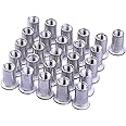 Amazon.com: Flat Head Aluminum M5 Rivet Nut Rivnut Nutsert 5mm (Pack of ...