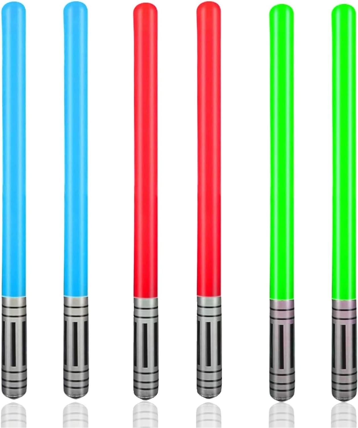 Heyumybit 6PCS Inflatable Lightsaber Set,Blow up Light Sword,Inflatable Light Sabers for Halloween/Christmas Party Bags,Cosplay Party Favours