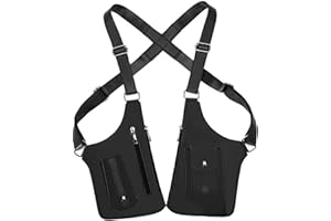 Shoulder Holsters for Men, Anti Theft Double Shoulder Armpit Bag with Adjustable Strap, Easy Wear on PU Double Holsters for W