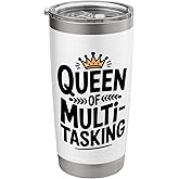 Queen of Multitasking Funny Mom Life Humor Stainless Steel Insulated Tumbler