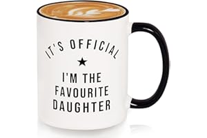 GoMelley Daughter Gifts from Mum Dad, Funny Favourite Daughters Mug, Daughter Christmas Birthday Gifts, Christmas Birthday Gi
