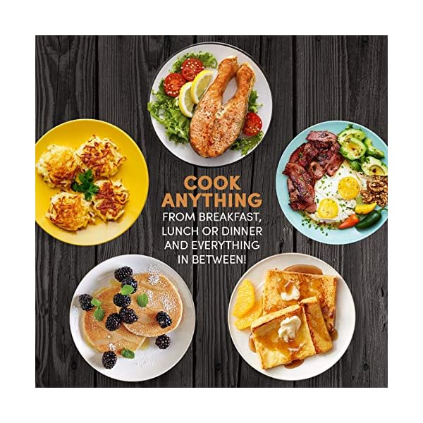 Elite Gourmet EGR2113 Electric Griddle Warming Drawer, Grease Tray