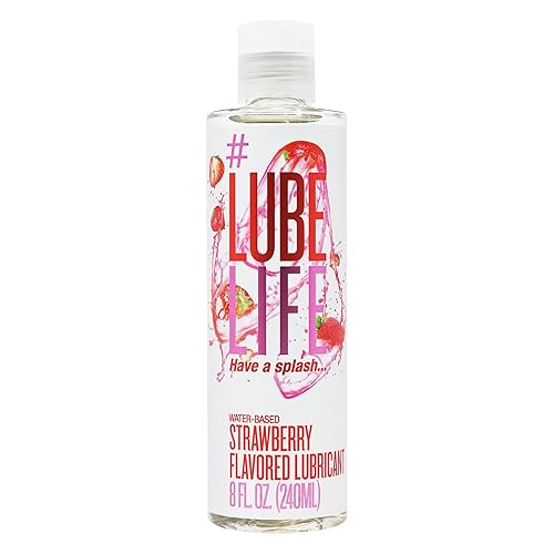 LubeLife Water-Based Strawberry Flavored Lubricant, Personal Lube for Men,  Women and Couples, Made Without Added Sugar, 8 Fl Oz in Saudi Arabia