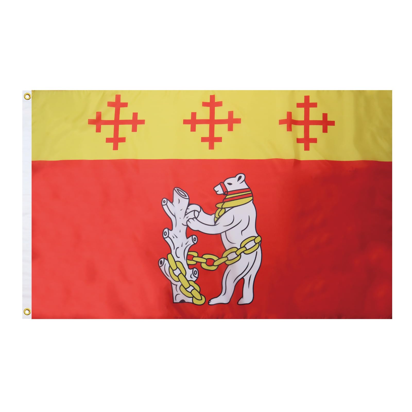 AZ FLAG - Warwickshire County Flag - 2x3 Ft- 100D Polyester County Of Warks. - England Banner with Two Metal Grommets - Fade Resistant - Vivid Colors - 2' x 3' Feet - 90x60 Cm