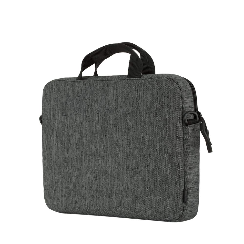 Incase City Brief Messenger Bag for 16 inch Laptops and Tablets - Plush Fleece Lined Laptop Compartment, Quick Access Pocket for Accessories, Adjustable Shoulder Strap - Heather Black/Gunmetal Grey