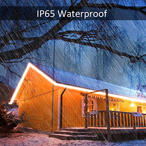 Novostella 52.5ft Smart LED Outdoor Rope Light, Music Sync RGB Strip