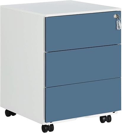 Songmics Mobile File Cabinet Lockable With 3 Drawers Hold