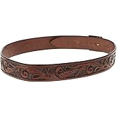 Austin Accent Inc. 1" Brown Leather Scroll W/Buckle Hat Band Brown
