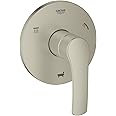 Grohe 19972EN2 Eurosmart New Single-Handle 5-Port Diverter Valve Trim Kit with Lever Handle, Brushed Nickel