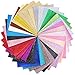 Caydo 36 Colors Shiny Superfine Glitter Fabric, PU Leather Fabric Sheets Canvas Back for Craft DIY, Hair Clips Making, Hat Making 6.3 x 8.3 Inch (16 x 21 cm)