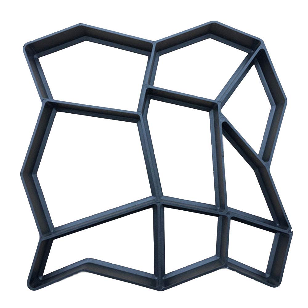 BONMW Path Maker Mould, Reusable Concrete Cement Stone Design Paver Walk Mould Garden Patio Driveway Pathmate Mold (36 * 36 * 3.6CM)