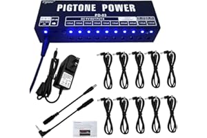 pigtone PD-03 Guitar Effect Pedal 10 Independent DC Outputs Power Supply Suitable for 9V 12V 18V 100mA 400mA Over Current Protection and Short Circuit