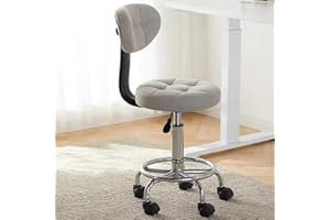 XUEGW Office Drafting Chair with Back Support and Footrest Multi-Purpose Office Desk Chair, Home Chair Thick Seat Cushion for Home Bar Kitchen Shop
