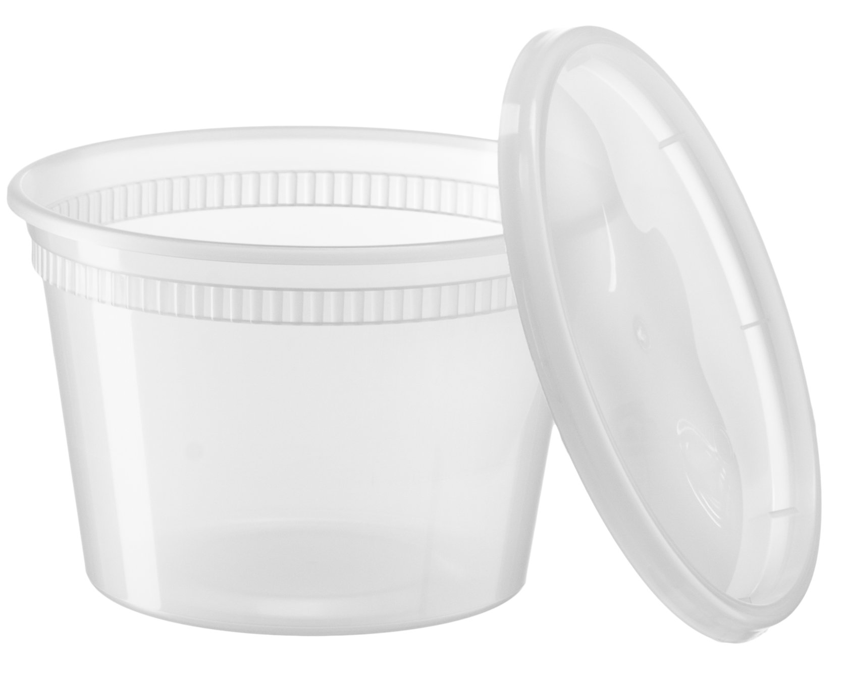 Basix Deli Food Storage Container with Lids 16 Ounce Pack of 24 Deli