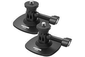 NEEWER Adhesive Mount 2 Pack Compatible with Insta 360 GoPro DJI AKASO Action Camera, 180° Flexible Car Helmet Holder Base Ad