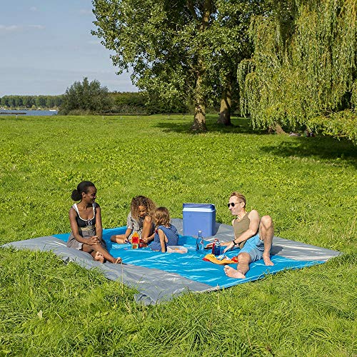 Beach Blanket 9’x10′ Lightweight Sand Proof Repels Water Dries Fast