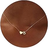Turandoss Heart Initial Necklace for Women Teen Girls - 18K Gold Plated Letter A-Z Pendant Necklace Dainty Heart Necklaces Tiny Initial Necklaces Birthday Gifts for Women Jewelry