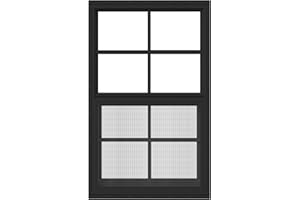 ASSTINOUS 1 Pack Black Shed Window 12" x 18" Flush Mount Window with Tempered Glass and Fiberglass Screen for Chicken Coop Sheds Barns Playhouse