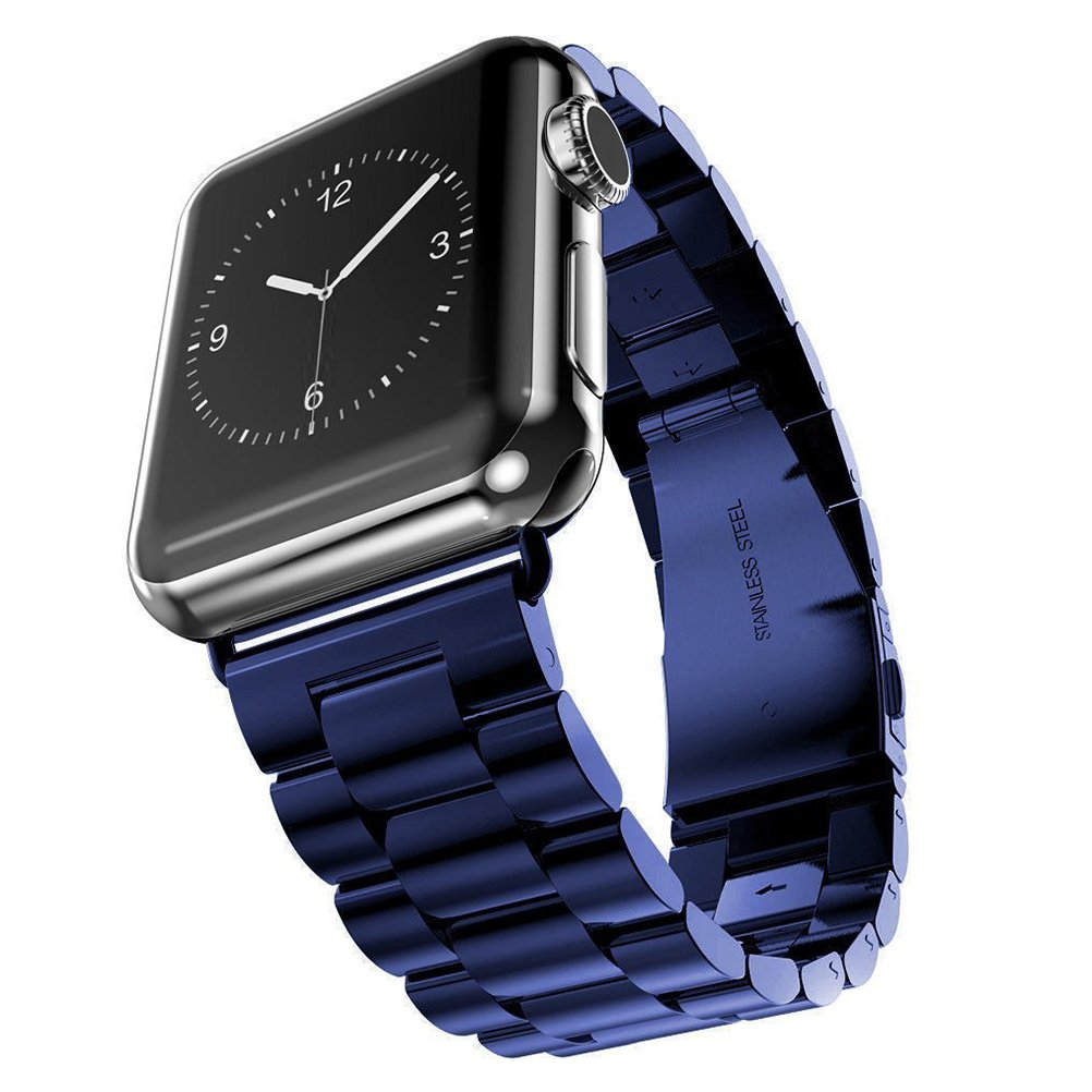 50 Off Apple Watchバンド Vipplus Iwatchバンドステンレススチールストラップリストバンド交換用with Durable Folding Metal Clasp For Apple Watches B0713msr2s 38mm Blue 38mm Blue Studioweb Com