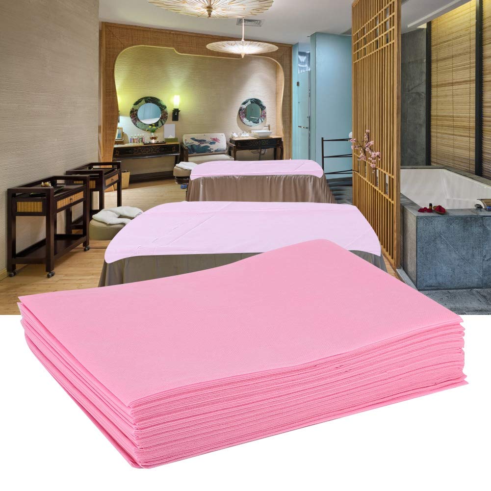 10Pcs Non-Woven Disposable Bed Sheet for Massage Table Cover, Salon Spa Protector, Mattress Protector, Disposable Bed Cover, Pink