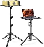 AMADA HOMEFURNISHING Height Adjustable Projector Tripod Stand for 26 to 51 inch, Foldable Laptop Tripod Stand, Portable Outdoor Projector Stand for Laptop, Projector, DJ, or Sheet Music-AMPS02