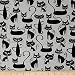 Kaufman Whiskers & Tails Cats Allover White Fabric By The Yard