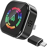 2025 Upgraded Wireless CarPlay Adapter for iPhone,Mini 2-in-1 CarPlay & Android Auto Adapter for Cars,Convert Wired to Wireless with USB/Type-C,Plug and Play,Stable Control No Delay