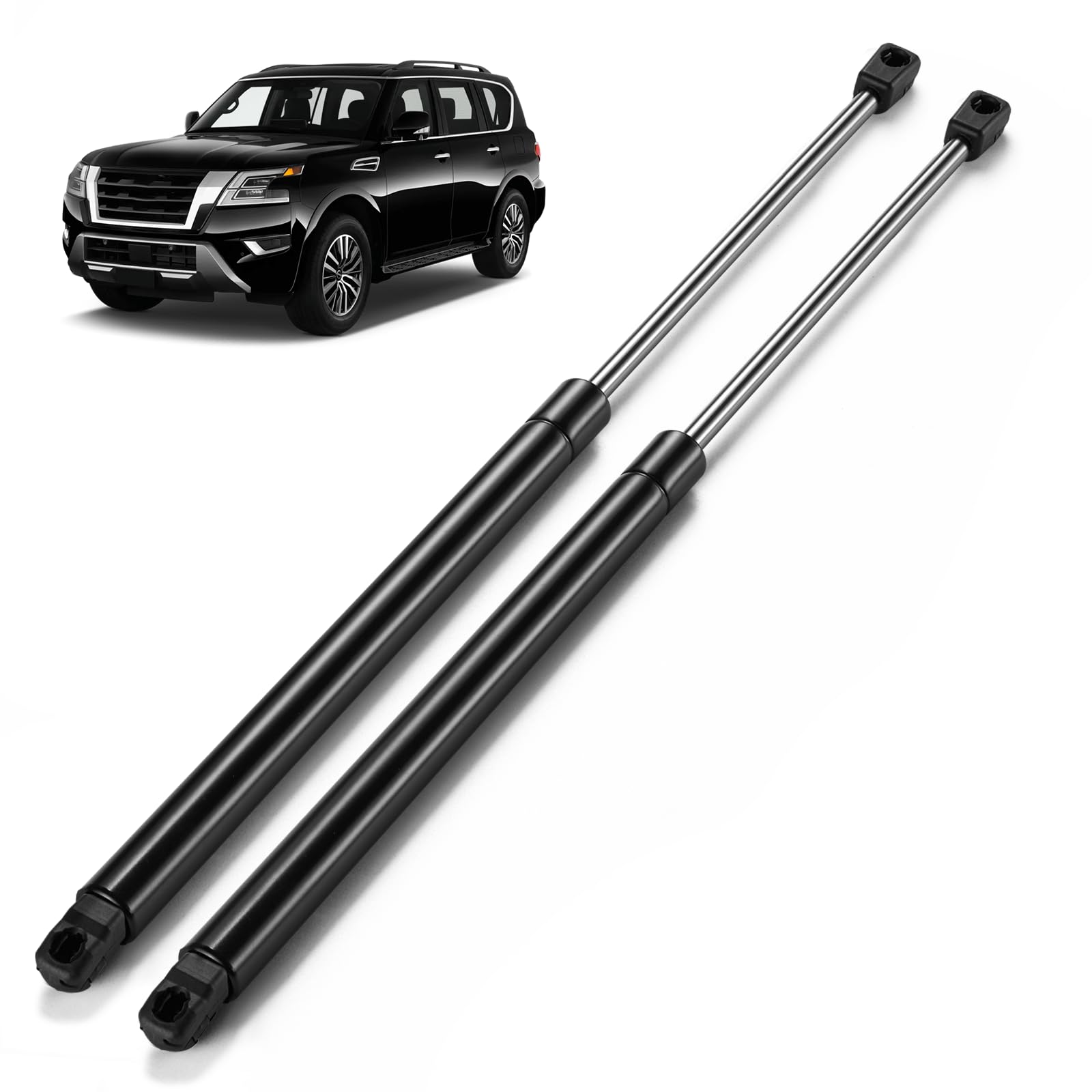ARANA Hood Struts for Nissan Armada 2017-2021, Front Bonnet Shocks Lift Supports Spring Fit for Nissan Armada Base/Exclusive/Platinum/SL/SV Sport 2017-2021, 2 Pcs Image
