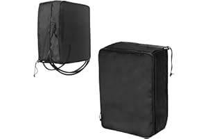 HOMAKOVER EV Charger Cover for Tesla Wall Connector Level 2, Charging Station Cover with Adjustable Zipper, Sun UV Snow Protections Bag for Most Electric Car(Black Large)