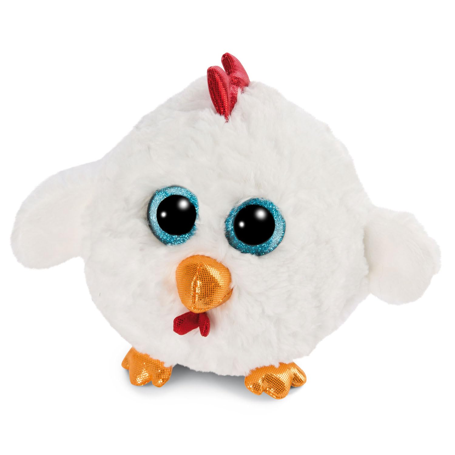 NICI Glubschis: The Original – Glubschis Hen Henlou 15cm – Stuffed animal with big, glittery eyes – Fluffy soft toys for cuddly toy lovers