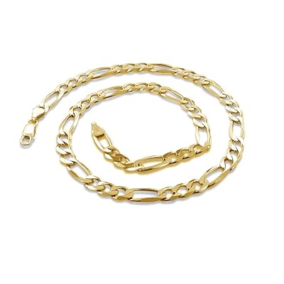 Italian Made 18K Solid Gold Figaro Chain Necklace Nigeria Ubuy